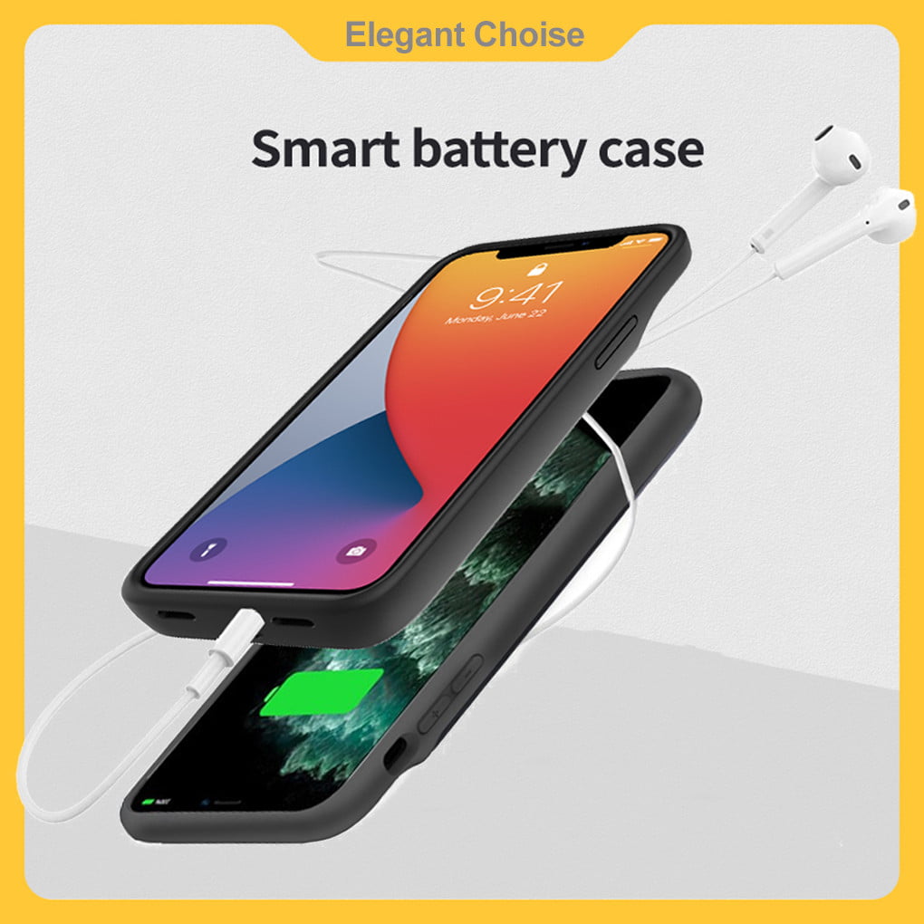 NEWDERY Battery Case for iPhone 12 Mini & iPhone 13 Mini 5.4 inch 4700mAh Slim Portable Protective Charging Cover Rechargeable Extended Power Charger Case for iPhone 12 Mini & iPhone 13 Mini