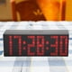thumbnail image 3 of Reloj de escritorio de pared con despertador digital LED gigante de 6 dígitos (rojo, versión de 6 dígitos), 3 of 8