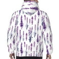 thumbnail image 7 of Rateoe Lavender Flowers Pattern Mens Hoodie, Pullover Hooded Sweatshirt, Kangaroo Pocket Hoodie Ideal for Daily Wear, Travel and Home-Small, 7 of 7