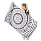 thumbnail image 5 of Bolsa de malla con diseño de mandala estilo europeo y americano, bolsa de tela, embalaje, toalla de baño de felpa, toalla de playa con impresión de doble cara, 5 of 5