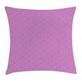 thumbnail image 1 of Retro Throw Pillow Cushion Cover, Nostalgic Floral Ornament with Stylized Curvy Stems and Leaves in Continuation, Decorative Square Accent Pillow Case, 20 X 20 Inches, Fuchsia Lilac, by Ambesonne, 1 of 2