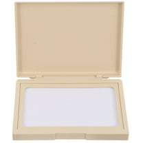 ibasenice Multi Function Fingerprint Ink Pad in Beige Plastic for Craft and Office Stamp Use