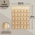 thumbnail image 3 of Juvale Cell Phone Storage for Classroom 30-Row Burlap Pocket Chart - 23.6 x 31 in White Farmhouse Jute - Numbered Phone Caddy & Calculator Holder - Wall-Hanging Classroom Organizer, 3 of 10