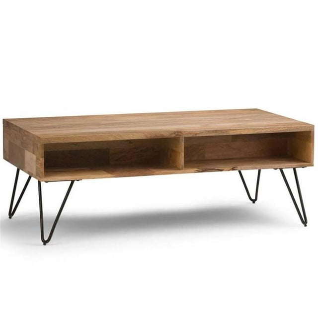 Simpli Home Hunter Table Basse Rectangulaire à Plateau Relevable de 48 Pouces en Bois de Manguier, Naturel