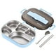 thumbnail image 2 of Lonchera Bento con aislamiento térmico de 5 compartimentos | Lonchera portátil de acero inoxidable para estudiantes con cierre hermético y bolsa térmica | Mantiene la comida caliente de 2 a 4 hora, 2 of 3