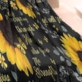 thumbnail image 3 of Black Sunflower Word Pattern Blanket,Comfortable Soft Flannel Throw Blanket,All Season,Warm Lightweight Blankets for Sofa Bed Couch Living Room Chair,30"x40", 3 of 4