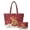Christmas Highland Cow, variant on Funny Christmas Elf Tote Bag For Work, 2 Pcs Carry On Bag Nurse Teacher Tote Handbag with Small Pouch for Hospital Shopping Holiday Travel Outdoor Daily Use