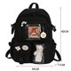 thumbnail image 3 of FLhrweasw Mochila para Mujer Mochilas Escolares Bonitas A La Nailon Con Pasador Felpa (negro), 3 of 8