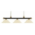 thumbnail image 2 of 3 Light Island/Billiard In Craftsman Style 16 Inches Wide By 16 Inches High Z-Lite 200-3Brz+Sg-Gm16, 2 of 2