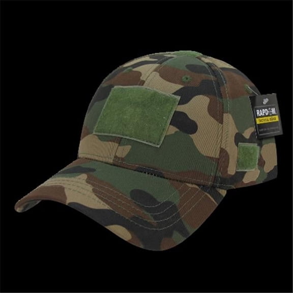 Rapid Dominance Low Crown Structured Tactical Cap, Woodland Camouflage
