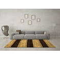 thumbnail image 3 of Ahgly Company Indoor Rectangle Abstract Brown Modern Area Rugs, 3' x 5', 3 of 4