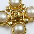 thumbnail image 4 of Pre-Owned CHANEL Metal Coco Mark Fake Pearl Brooch 24g for Women, 4 of 4