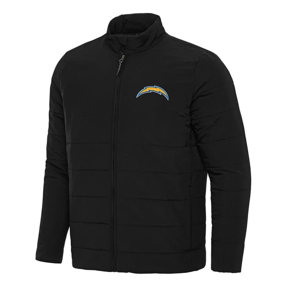 Men's Antigua  Black Los Angeles Chargers Swelter Full-Zip Jacket