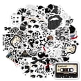 thumbnail image 4 of 35pcs Retro Stickers Stationery Stickers Music Stickers Rock and Roll Stickers for Laptops Suitcase Guitar, 4 of 9