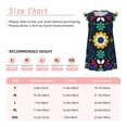thumbnail image 3 of Fotbe Colorful Mexican Flower Vestido de Dormir para Niñas de 3 a 10 Años, Mangas Cortas, Estilo Princesa, Pijama Camisón con Mangas Voladas-XX-Large, 3 of 6
