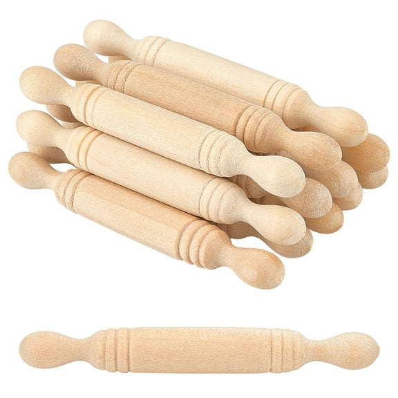 50pcs Mini Wood Rolling Pin 2" Clay Rolling Pin Classic Wood Rolling Pins for Baking Dough Roller Rolling Pin for Pizza Clay Pasta Bread Pastry Cookies Pie