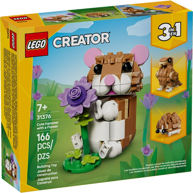 LEGO Creator 3 in 1 Cute Hamster with a Flower Building Toy Ages 7