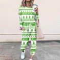 thumbnail image 2 of KIHOUT Survêtement pour Femmes Ensemble 2 Pcs Imprimé de Noël Manches Longues Col Rond Pantalon Décontracté Ensemble de Jogging, 2 of 5