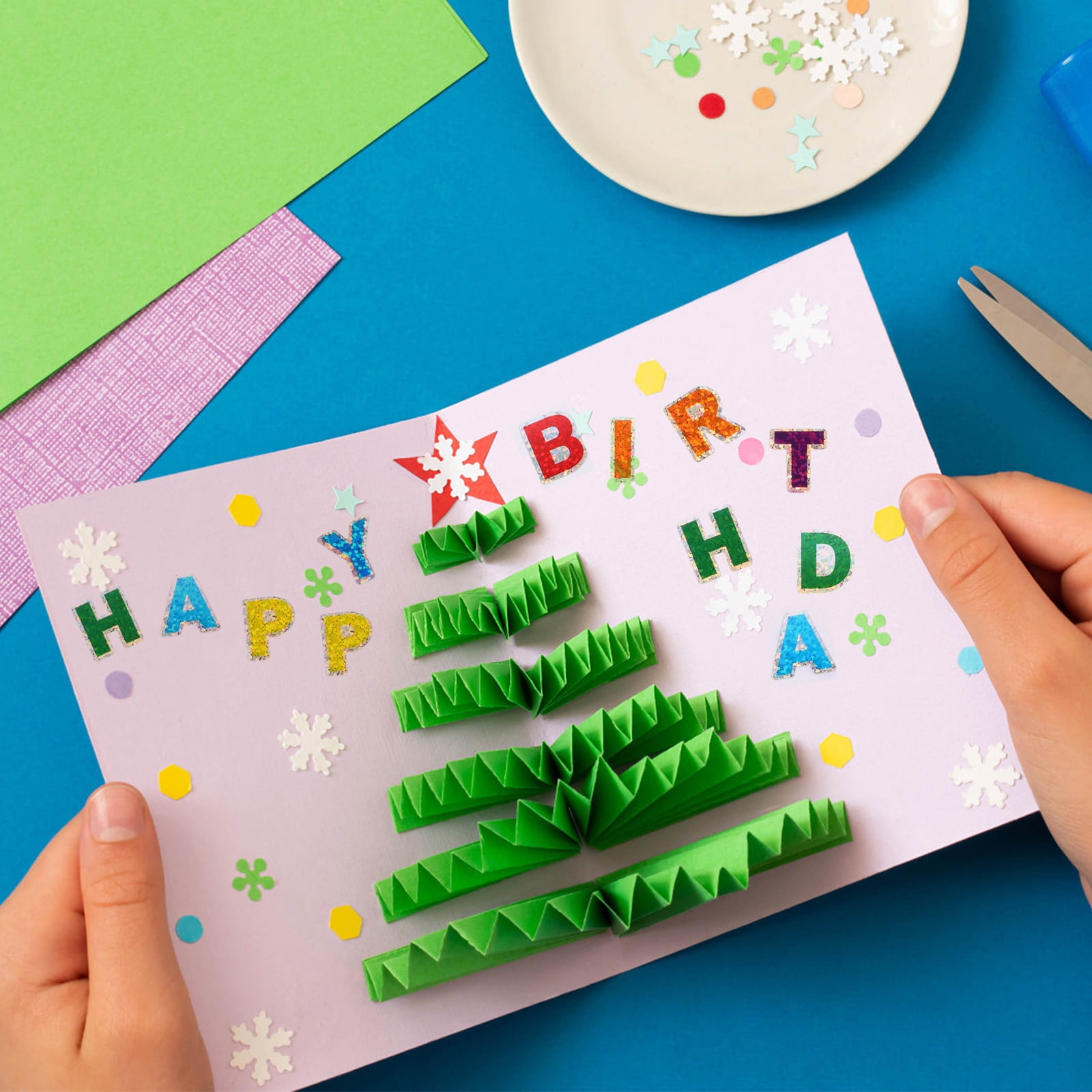 80 Sheets Glitter Number Alphabet Letter Stickers DIY Scrapbook Adhesive Sticker