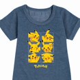 thumbnail image 3 of Pokémon - Pikachu Grid Girls' Graphic Short Sleeve Fleece Dress, 3 of 5