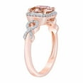 thumbnail image 2 of Pompeii 2 1/2 Ct Diamond & Morganite Cushion Halo Ring 10k Rose Gold Lab Grown, 2 of 3