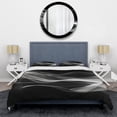 thumbnail image 3 of Designart "Duality of Thought Black and White I" Modern Waves Bedding Covert Set - Abstract Modern Waves Black Abstract Bed Set With 1 Sham, 3 of 6