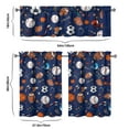 thumbnail image 6 of Kitchen Curtains 36 Inch Short - 3 Panel Set, Rod Pocket Window Curtain, 100% Polyester for Farmhouse, Cafe, Kitchen, Living Room, Bedroom, Sports-Themed Design, Easy Wash, 6 of 6