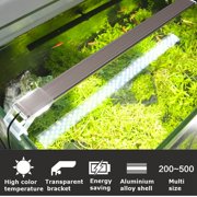 USB Aquarium 21LED Water Fish Tank Light 16-26cm Plant Glow Panel Blub Blue+White Lamp 2835 6500K 220V 3.6W 6500-7500K With Adapter Switch