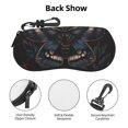thumbnail image 3 of KLL Midnight Butterfly Floral Dream Print Eyeglass Case for Men & Women's Classy Travel Eyewear Holder Case Zipper Eyeglasses Case With Hook, 3 of 6