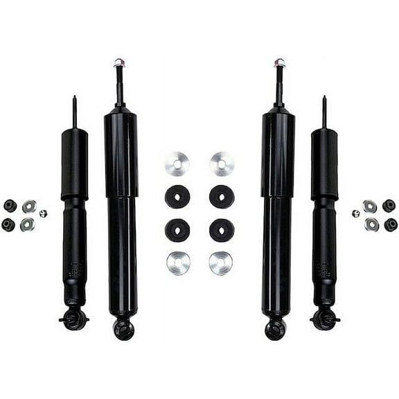 Front and Rear Shock Absorber Set - Compatible with 1992 - 2002 Ford E-250 Econoline 1993 1994 1995 1996 1997 1998 1999 2000 2001