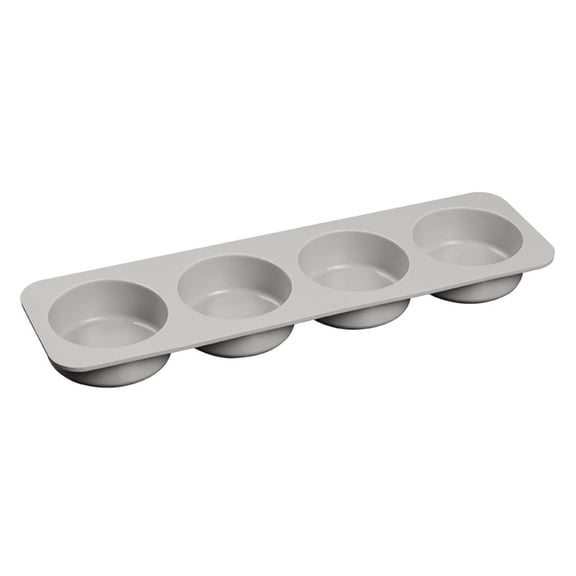 4-Cavity rotundity Silicone Baking Soap Mold, Food-Grade Non-Stick Flexible Molds for Brownies Muffins, Temperature Range -40 to 230°C, Dishwasher Safe