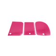 thumbnail image 1 of facefd 3pcs / Set Réutilisable Plastique Coloré Multifonctionnel Dents Irrégulières Bord Bricolage Crème Racleur Kit Moule à Gâteau Outils, 1 of 4