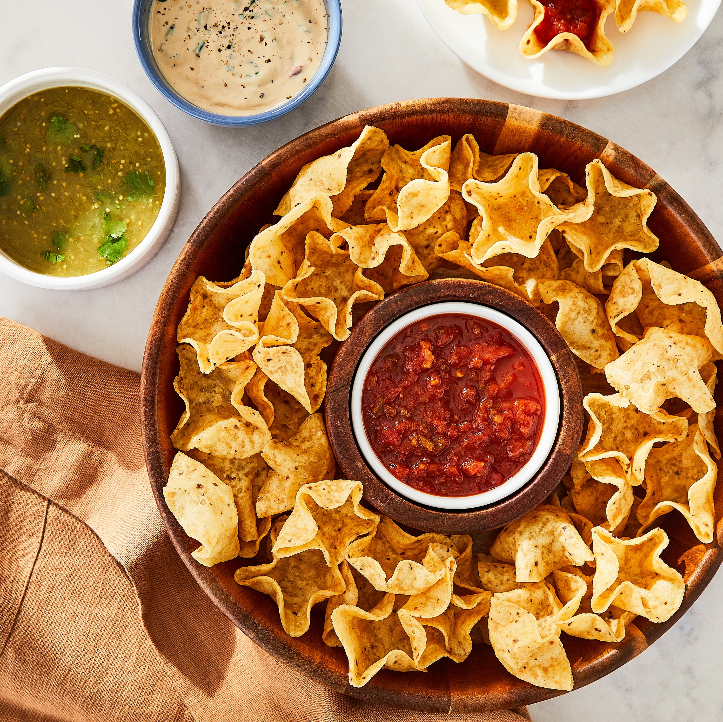 (3 pack) Great Value Original Dippers Bowlz Tortilla Chips, 10 oz