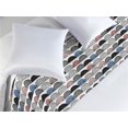 thumbnail image 2 of Scandinavian Bed Runner, Nordic Style Semi Circular Shapes with Sketches Scribbles Art, Decorative Accent Bedding Scarf for Hotels Homes & Guest Rooms, Queen, White Sea Blue and Rose, by Ambesonne, 2 of 3