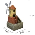 thumbnail image 2 of Outdoor Water Fountain With LED Lights, Windmill House with Stony Wall Tabletop Water Fountain for Decor, European Style Indoor Relaxation Fountain Waterfall for Patios and Gardens, 2 of 6