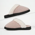 thumbnail image 2 of Slippers for Women,Ladies Fashion Winter Insulation Closed Toe Flat Bottom Soft Slippers,Womens Slippers,Khaki,9.5, 2 of 9