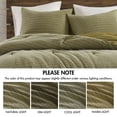 thumbnail image 5 of Premium Cotton Bedding Sets Waffle Texture Green Comforter AllSeason Full/Queen, 5 of 10
