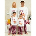 thumbnail image 3 of Sunisery Merry Christmas Family Matching Pajamas Sets Plaid Deer Print Holiday Xmas Pjs Sleepwear For Family Adults Kids, 3 of 5