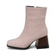 thumbnail image 3 of NECHOLOGY Zapatos Botines de mujer Botas De Mujer De Tela con Punta Cuadrada Y Tacón Y Grueso con Bloques De Color Y Patrón Múltiple Botas De Media De Tamaño Botas Al Tobillo (Pink 8.5), 3 of 7
