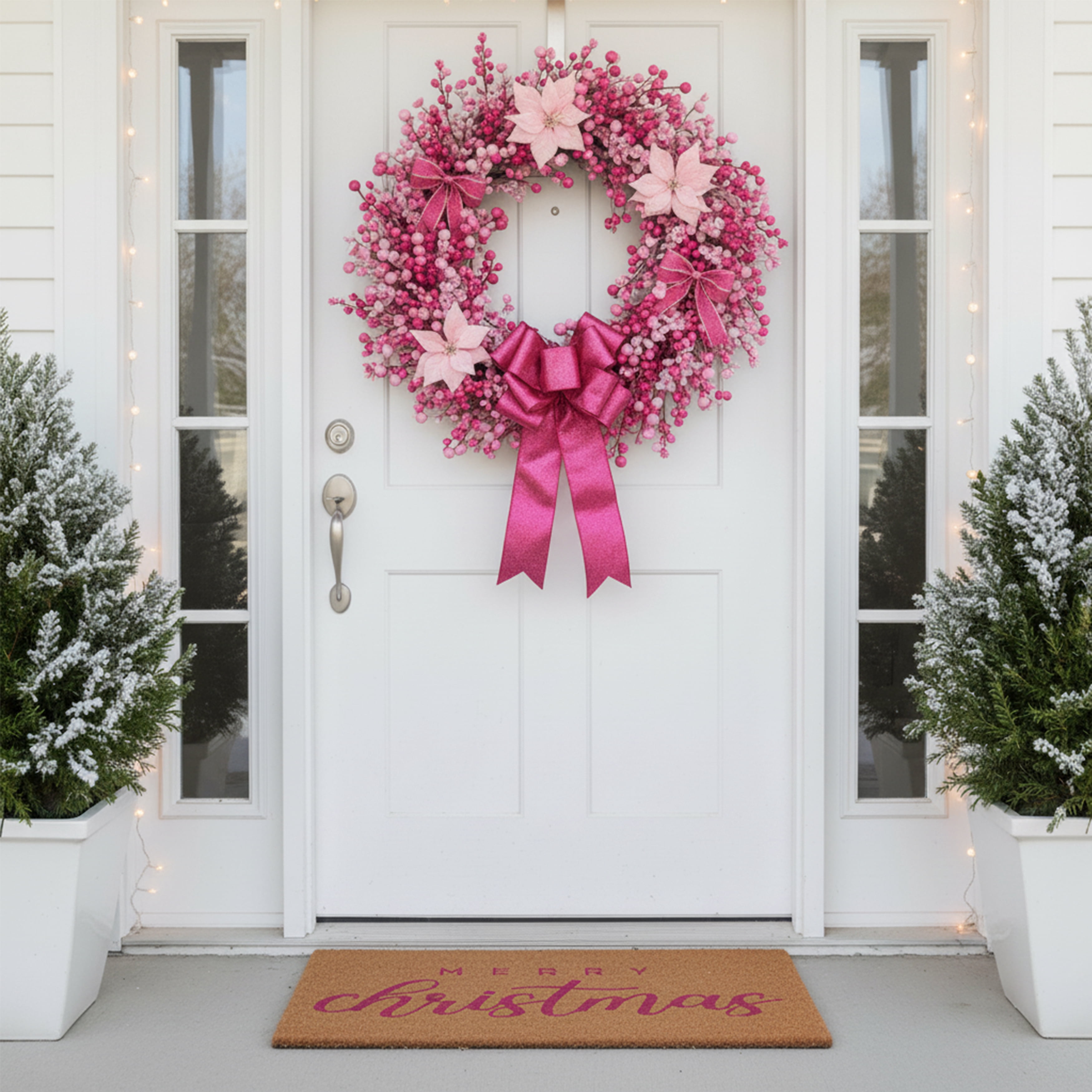 Calloway Mills 117381729 Pink Classic Christmas Doormat 17" x 29"