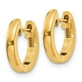 thumbnail image 2 of Auriga 14k Yellow Gold 2mm Hinged Hoop Earrings for Women(L- 9mm, W- 2.5mm), 2 of 6