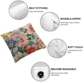 thumbnail image 6 of Fenyluxe Floral Throw Pillow Cover Beautiful Chamomile Rose Petunia Wildflowers Print Decorative Square Pillow Case for Home Bedroom Living Room Cushion Cover 2pcs White, 6 of 7