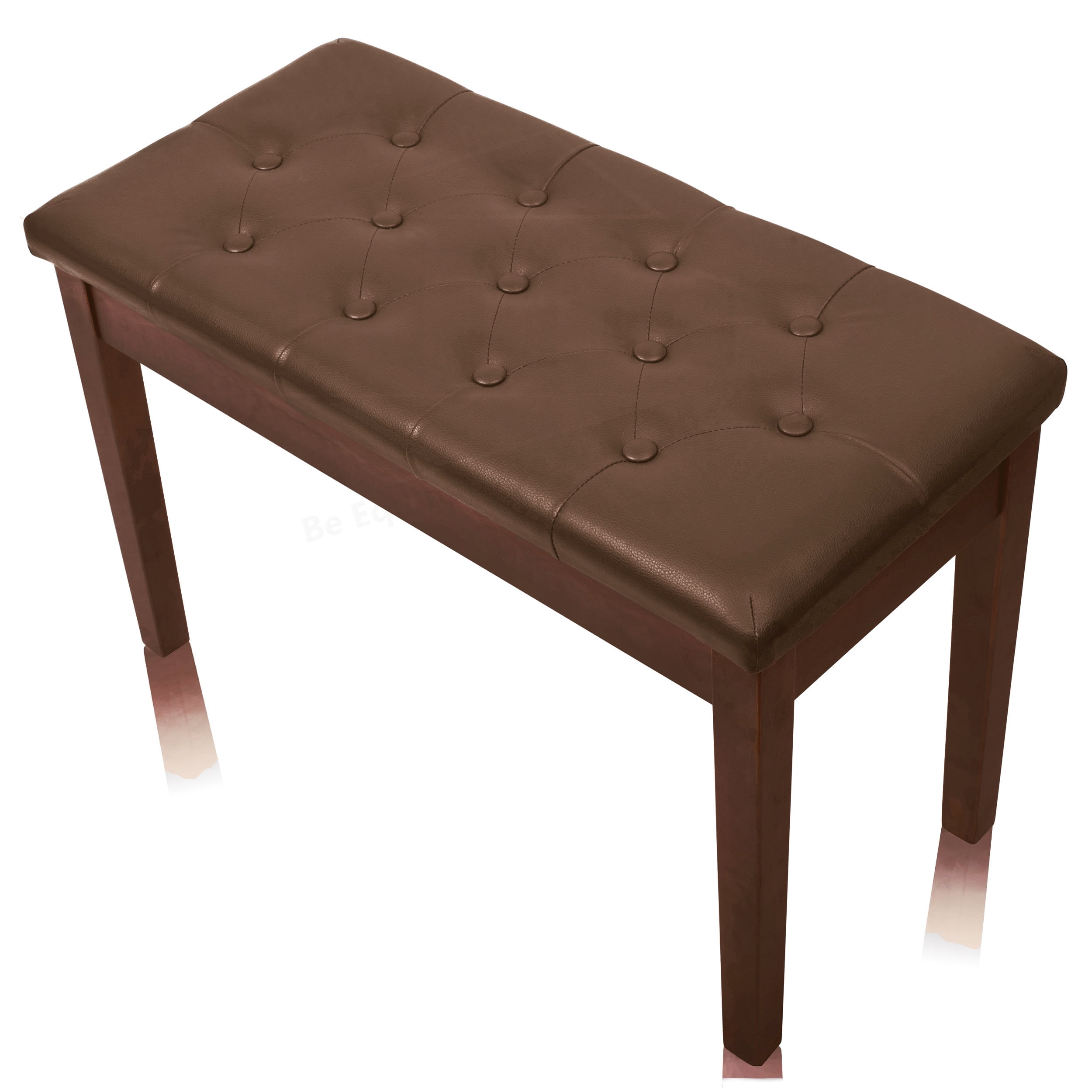 Griffin Piano Bench with Brown PU Leather - Vintage Design, Heavy-Duty & Ergonomic Keyboard Stool - Double Duet Seat & Convenient Hidden Storage Space, Perfect For Home & Professional