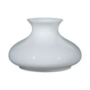 B&P Lamp® 7Inch Student Shade with Ribbed Design and White over Clear Cased Glass for Vintage and Antique Style Table Lamps and Sconces