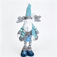 thumbnail image 4 of Sahpxhe Christmas Reindeer Plush Decor, 21 inch Adorable Blue Winter Standing Stuffed Toy for Home Table Fireplace Indoor Decorations, 4 of 6