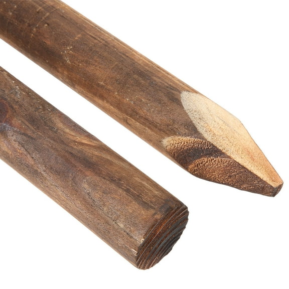 WEUVEB 2-Pack Brown Wood Garden Fence Decorative Lawn Edging for Yard Outdoor Landscaping