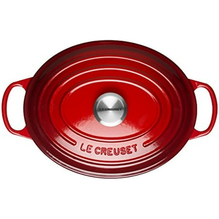 Le Creuset Enameled Cast Iron Signature Oval Dutch Oven, 5 qt. , Cerise