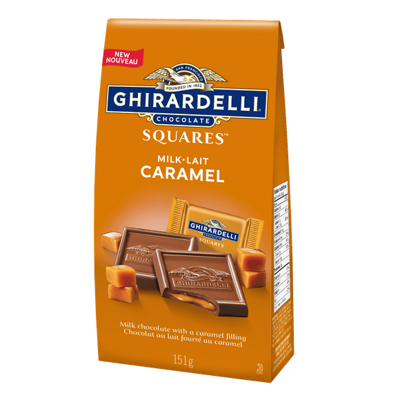 Carrés de chocolat au lait au caramel de GHIRARDELLI – Sachet (151 g) Carrés de caramel au Chocolat