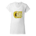 thumbnail image 2 of Wild Bobby, I'm Sunshine Mixed With A Little Hurricane , Inspirational/Christian, Women Standard V-Neck Tee, White, Small, 2 of 5