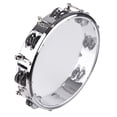thumbnail image 4 of Yeacher 10-inch Tambourine Handbell Hand Drum with Double Row Jingles Percussion Instrument, 4 of 8